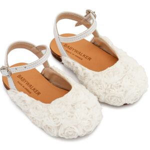 Γαλλικό Σαμπό με Chiffon Λουλούδια BW4884 Λευκό