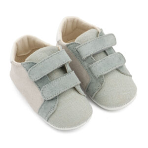 Δερμάτινο Σνίκερ με Χρατς MI1138 Λευκό-Μίνεραλ