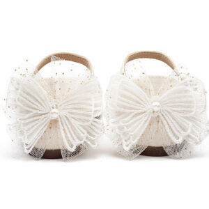 Γαλλικό Γοβάκι με Διακοσμημένη Φτέρνα Πεταλούδα BS3594 Εκρού