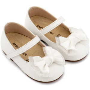 Γοβάκι Μονή Μπαρέτα Διακοσμημένη με Φιόγκο BS3599 Λευκό