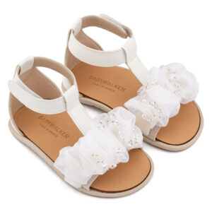 Πέδιλο με Διακοσμητικό Οργάντζας BS3601 Λευκό
