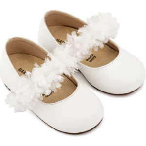 Γοβάκι Μονή Μπαρέτα Διακοσμημένη BS3602 Λευκό