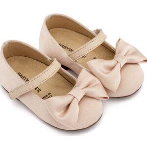 Γοβάκι Μονή Μπαρέτα με Σατέν Φιόγκο BW4870 Μπεζ