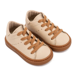 Δετό Δερμάτινο Sneaker BW 4312 Μπεζ