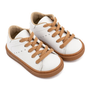 Δετό Δερμάτινο Sneaker BW4312 Λευκό