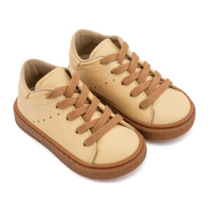 Δετό Δερμάτινο Sneaker BW 4312 Καλαμποκί