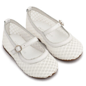 Γοβάκι Μονή Μπαρέτα με Δίχτυ BW4881 Λευκό