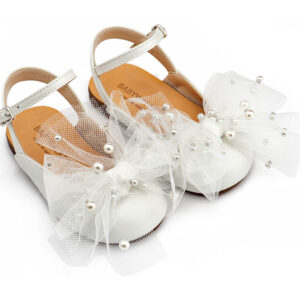 Γαλλικό Σαμπό με Φιόγκο και Πέρλες BW4882 Εκρού