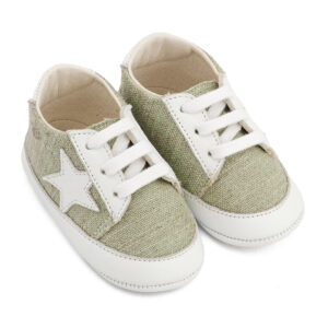 Υφασμάτινο Δετό Sneaker MI1135 Φυστικί-Λευκό