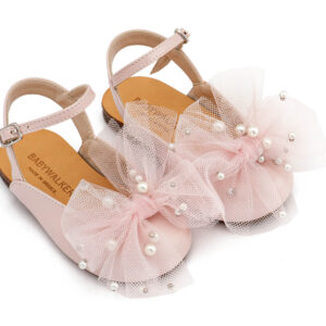 Γαλλικό Σαμπό με Φιόγκο και Πέρλες BW4882 Ροζ