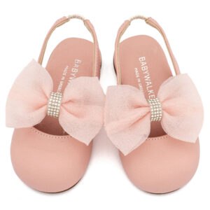 Γαλλικό Σαμπό με Φιόγκο Οργάντζας και Στρας BW4883 Ροζ