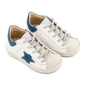 Τρίχρωμο Sneaker Δετό EXC5315  Λευκό Μπλε-Γκρι