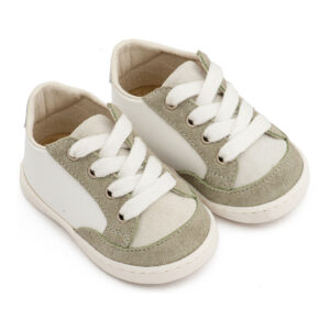 Δερμάτινο Δετό Sneakers PRΙ2120 Λευκό-Μέντα