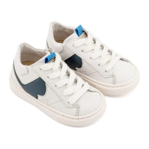 Δίχρωμο Sneaker Δετό EXC8001 Λευκό Μπλε