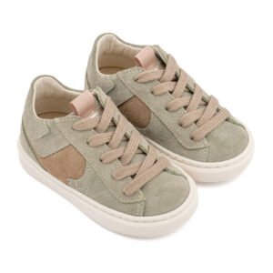 Δίχρωμο Sneaker Δετό EXC8002 Μέντα-Μπεζ