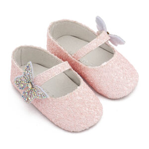 Γοβάκι Μονή Μπαρέτα Χρατς με Στρασένια Πεταλούδα MI1658 Ροζ