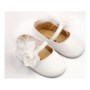 Γοβάκι Μονή Μπαρέτα Διακοσμημένο με Λουλούδι MI1664 Λευκό