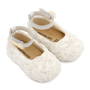 Μπαλαρίνα Διακοσμημένη με Chiffon Λουλούδι PRI2654 Λευκό