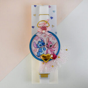Πασχαλινή Λαμπάδα Κορίτσι - Stitch & Angel