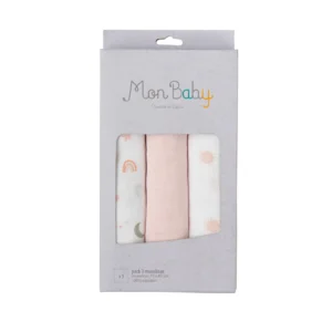 Σετ Πάνες Αγκαλιάς Pink Rainbows σε Κουτί 80x70cm. (3τμχ.)