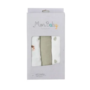 Σετ Πάνες Αγκαλιάς Safari Olive σε Κουτί 80x70cm. (3τμχ.)