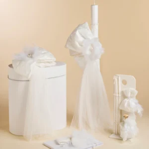 K26.02 Τσάντα πέρλα λευκή Baby Bloom