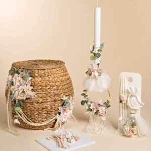 K26.10 Καλάθι ψάθινο Νεφέλη Baby Bloom