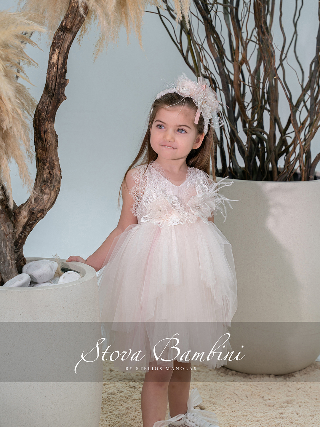 Stova Bambini Βαπτιστικό Φόρεμα SS26 G12