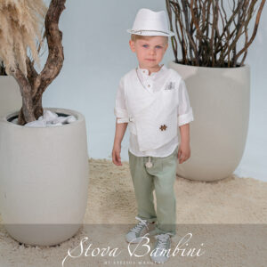 Stova Bambini Λινό Βαπτιστικό Σύνολο SS26 B11