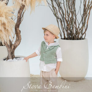 Stova Bambini Λινό/Βαμβακερό Βαπτιστικό Σύνολο SS26 B8