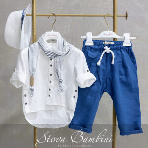 Stova Bambini Λινό Βαπτιστικό Σύνολο SS26 B31