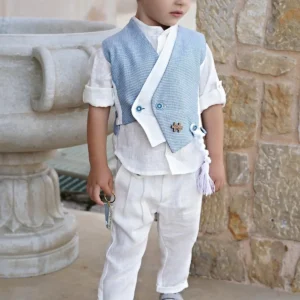 Stova Bambini Λινό Βαπτιστικό Σύνολο SS26 B19