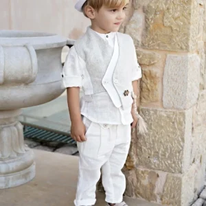Stova Bambini Λινό Βαπτιστικό Σύνολο SS26 B20