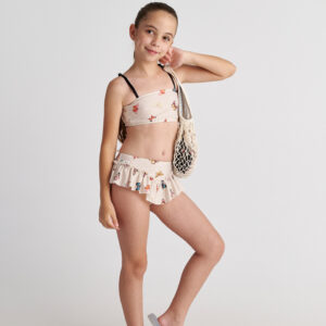 Two in a castle - Μαγιό Μπικίνι Εκρού Πεταλούδες (T7432)